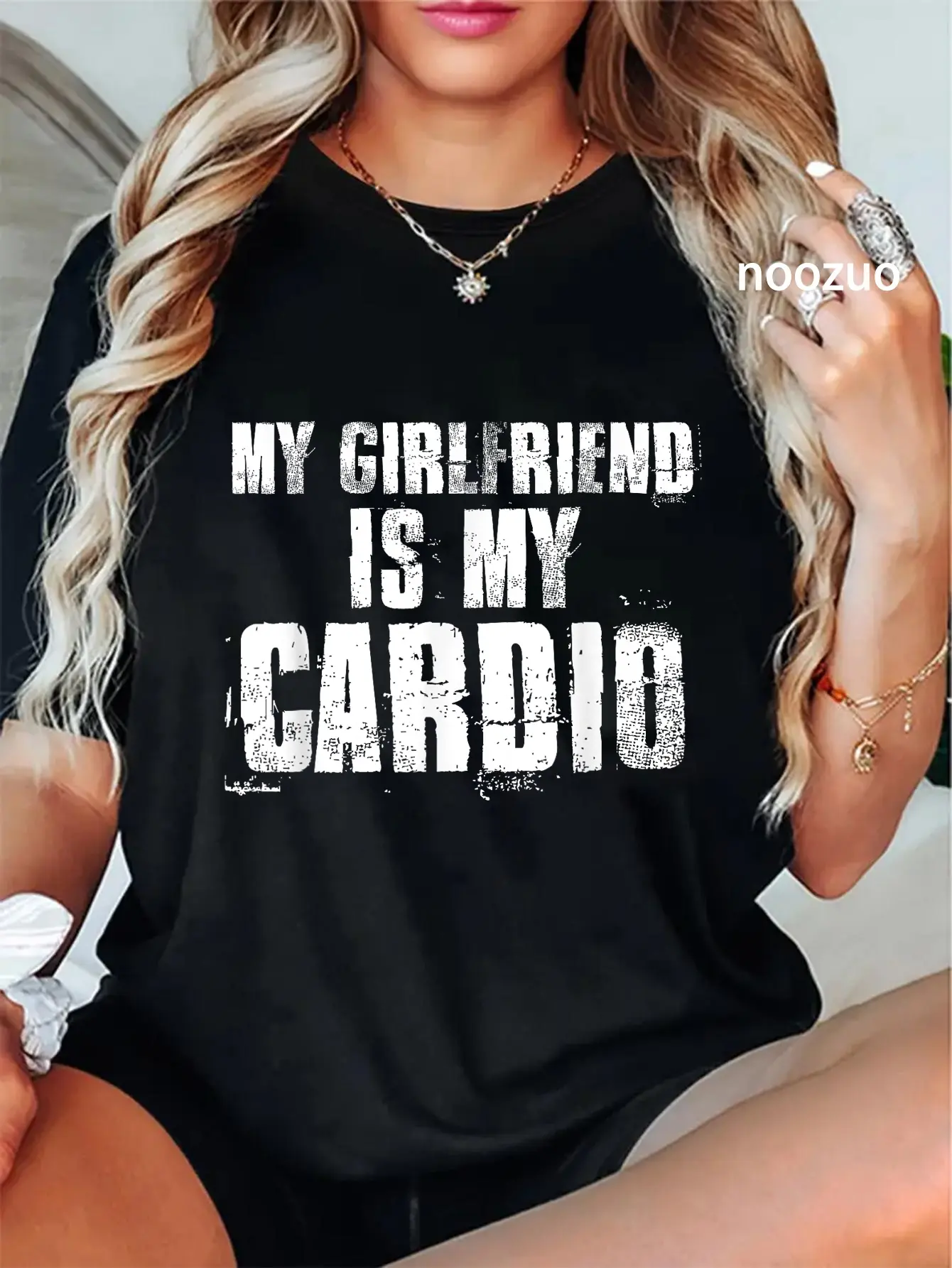 100% Cotton My Girlfriend Is My Cardio Funny Boyfriend Relationship T-Shirt