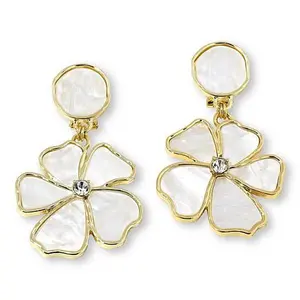 Heidi Daus Shell-Tastic Crystal-Accented Drop Earrings Heidi Daus Shell-Tastic Crystal-Accented Drop Earrings