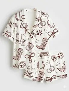 Western Pajama Set, Cowgirl Bachelorette Party Women’s PJs