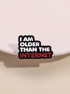 Humorous Badge Sarcastic Style Iam Older Than the Internet Statement Millennial Nostalgia Fun Accessory Youth Humor Backpack Decoration