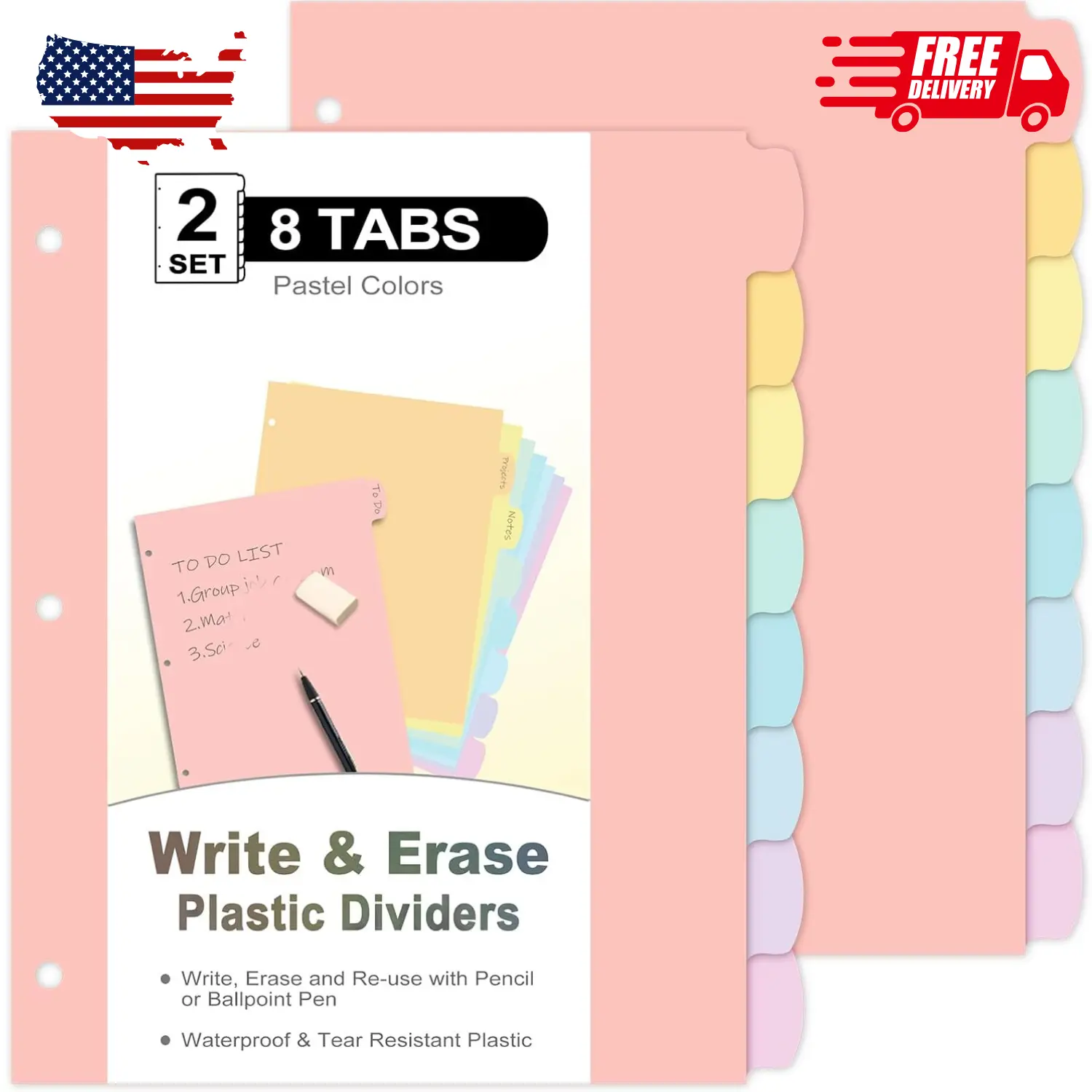 16 Count/2 Sets Write & Erase Binder Dividers 16 Count/2 Sets Write & Erase Binder Dividers