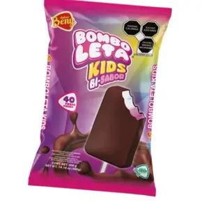 Beny Bomboleta Kids Bi-Sabor Paleta de Bonbon Chocolate & fresa& Vanilla Snack 40g