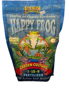 FoxFarm Happy Frog Cavern Culture 1-12-0 Fertilizer for Flowering & Fruiting Plants High in Phosphorus Natural Organic Ingredients Ideal for Indoor & Outdoor Gardening