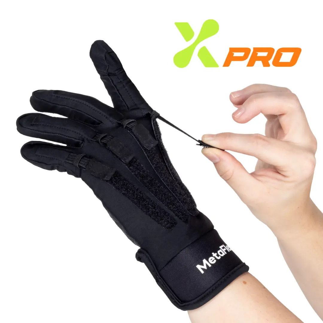 MetaFlex Pro: Compression Gloves with Adjustable, Medium-Weight Resistance Bands for Grip Strengthening & Finger Stretching - Ideal for Pain Relief & Mobility Improvement.