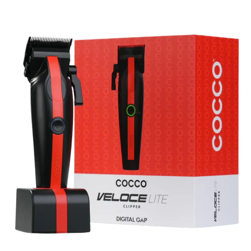 COCCO VELOCE LITE CLIPPER Black/Professional Lightweight Cordless Hair Clipper