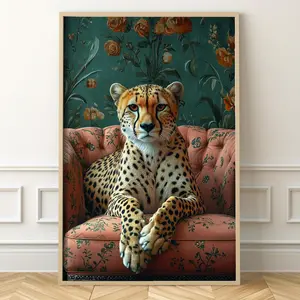 Cheetah Wall Art Print - Luxury Cheetah Print, Boho Wall Art, Cheetah Print, Maximalist Decor