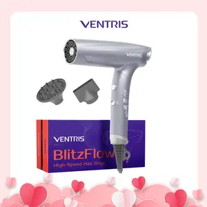 VENTRIS BlitzFlow High Speed Hair Dryer with Diffuser, Positive and Negative Ionic Portable Hair Dryer,  Blow Dryer,Neutrocare tiktok  shop High-Speed Intelligent Foldable Professional negative ionic