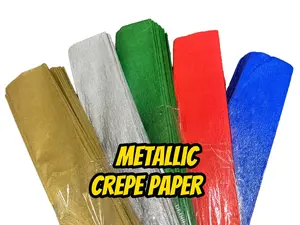 Crepe Paper Metallic 10 Rolls of 79x20 Inches ( Pascua ) Crepe Paper Metallic 10 Rolls of 79x20 Inches ( Pascua )