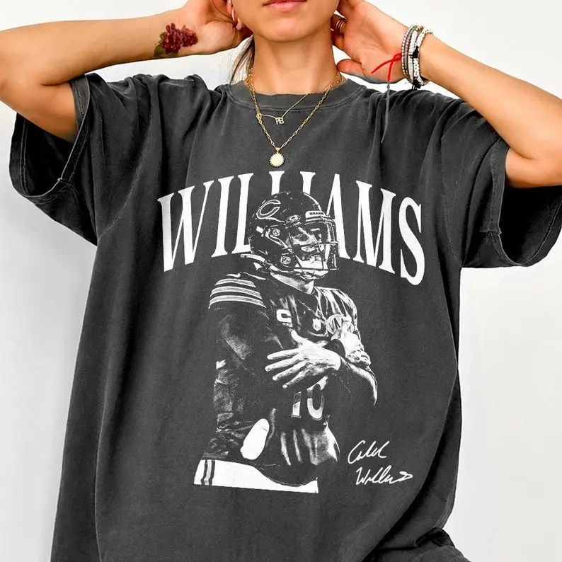 Vintage Caleb Williams Shirt, Comfort Color Game Day Football Graphic Tee