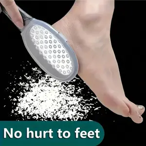 Professional Stainless Steel Foot File, Pedicure Set, Safety Splash Guard Design, Durable Foot Skin Removal Tool, Sturdy Construction, Suitable for Beauty Enthusiasts for Home SPA Pedicure and Manicure Care