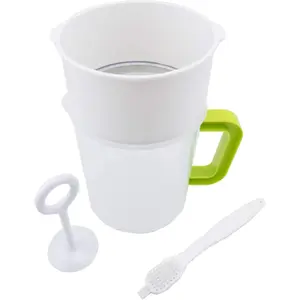 Multiple Usage Food Strainer, Nut Milk Bag Replacement, Yogurt Strainer, Food Grade Polycarbonate And Stainless Steel Mesh BPA-Free, Nut Milk/Soy Milk/Juice/Tea Filter