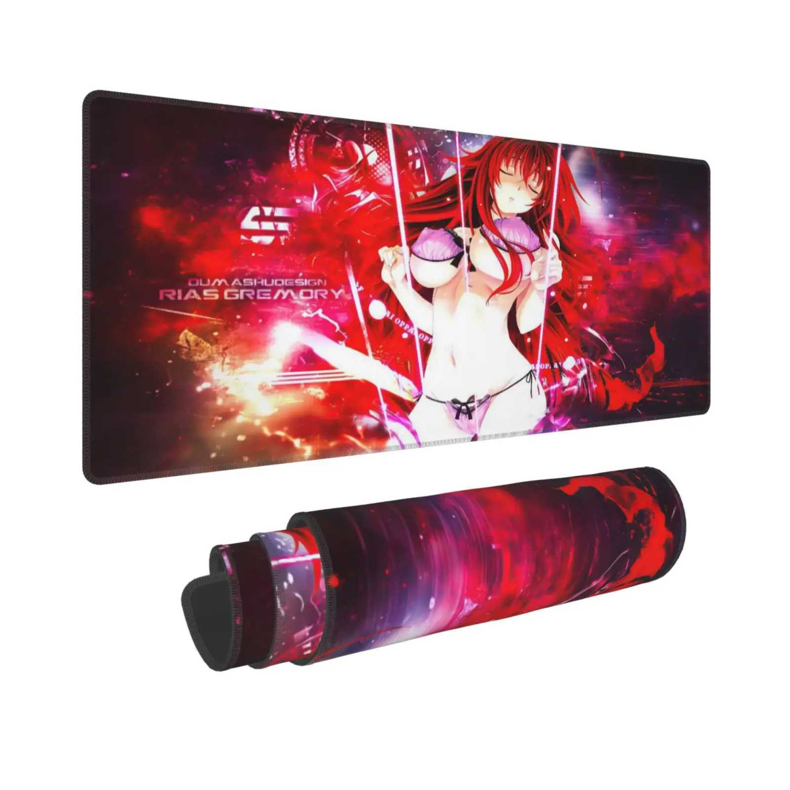 High School DxD Anime Mouse Pad 11.8×31.5 in – Durable Non-Slip Desk Mat for Gamers & Anime Lovers, Sensual Battle Design