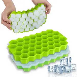 Classic Silicone Honeycomb Ice Tray, Ice Molds, Easy Release Design, Durable & Reusable for Cocktails Drinks Coolers, Perfect Party Gift Kitchen Tool