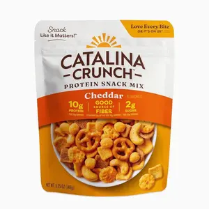 Catalina Crunch Protein Snack Mix with Cheese Crisps - 10g Protein, 2g Sugar per Serving - Good Source of Fiber, Gluten Free - Cheddar, 5.25 Ounce Bag (Pack of 1) - Packaging May Vary