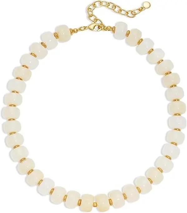 Resin Chunky Beaded Necklace for Women Minimalistic Modern Statement Necklace Jewelry Accessories