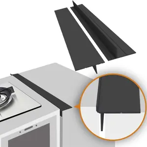 Kitchen Silicone Gap Cover, Ultra-Wide Stove Counter Seal Strip, Easy Clean Heat Resistant Gasket for Oven Dishwasher Dryer