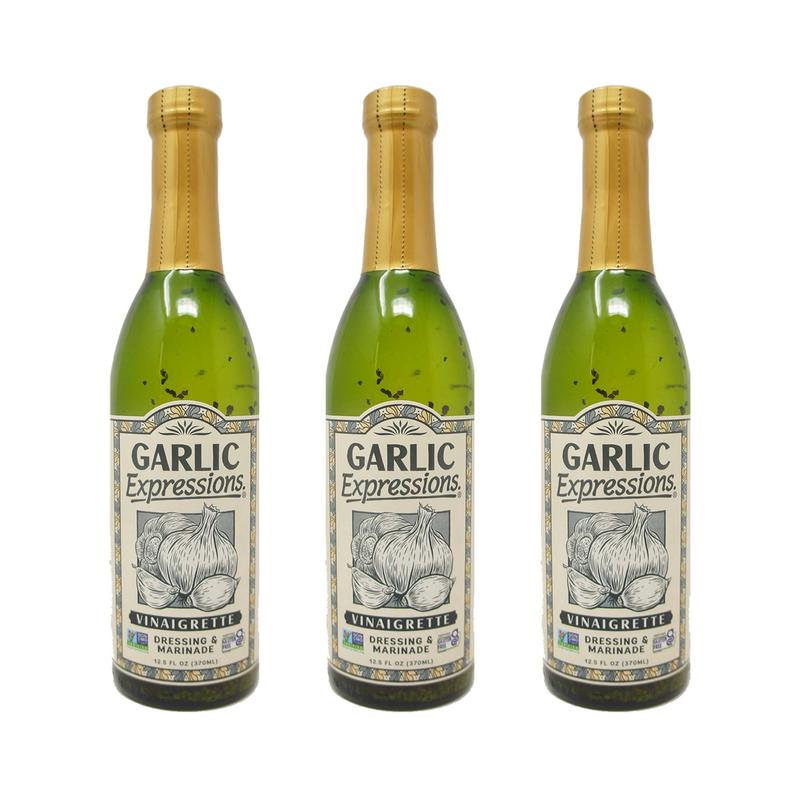 Garlic Expressions Vinaigrette – Salad Dressing & Marinade, 12.5 oz Bottle