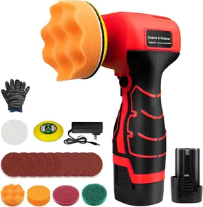 Cordless Sander, 3" Mini Buffer Polisher for  Detailing, 16.8V 3.0Ah Li-ion , 20 Accessories, 3500RPM, Lightweight & Compact Design for Sanding/Polishing/Waxing/Cleaning