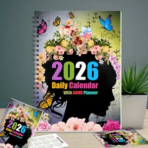2026 Daily & Month Planner Calendar, Spiral Bound Planner, ADHD Planner & Journal - Challenging self-management, goal breakdown and achievement, 30 Day Challenge to Develop Good Habits, Realizing a healthy life, Planner Notebook
