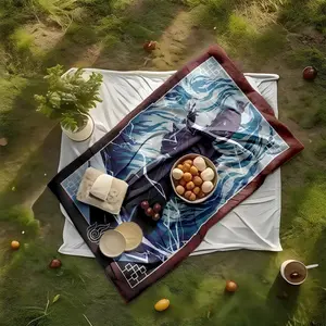 1 piece Naruto: Purple Flame Sasuke Skill Showcase themed flannel blanket - Oversized comfortable flannel sofa blanket, suitable for beds and sofas, modern geometric pattern design, all-season use, digital printing, 100% polyester material, machine