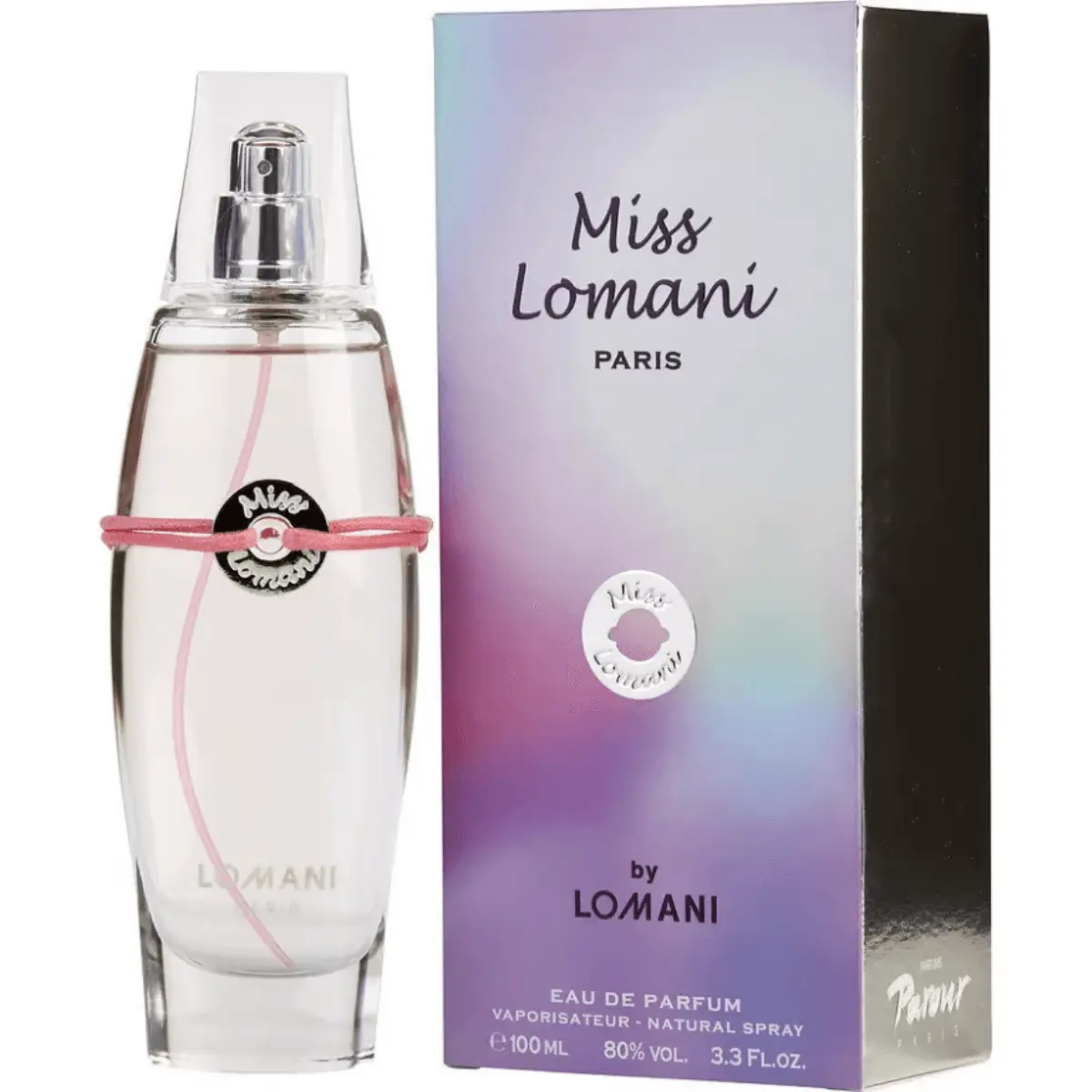 Lomani Miss Lomani Authentic Women's Eau de Parfum Spray - Black Currant Perfume, Floral-Fruity Scents, Freesia Top Notes, Youthful Charm, Feminine Energy, Signature Scent, 3.4 fl oz