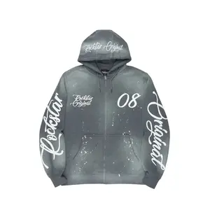 Hanif 2.0 Vintage Grey Zip Up Hoodie