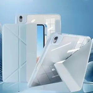 Compatible with iPad cases for iPad 9.7/10.2/10.9/11/12.9-inch, 10th generation, Air 11-inch, Air 4/5/6-inch. Features a stylus slot, lightweight shock-resistant protection, multiple viewing angles, and Y-fold design.