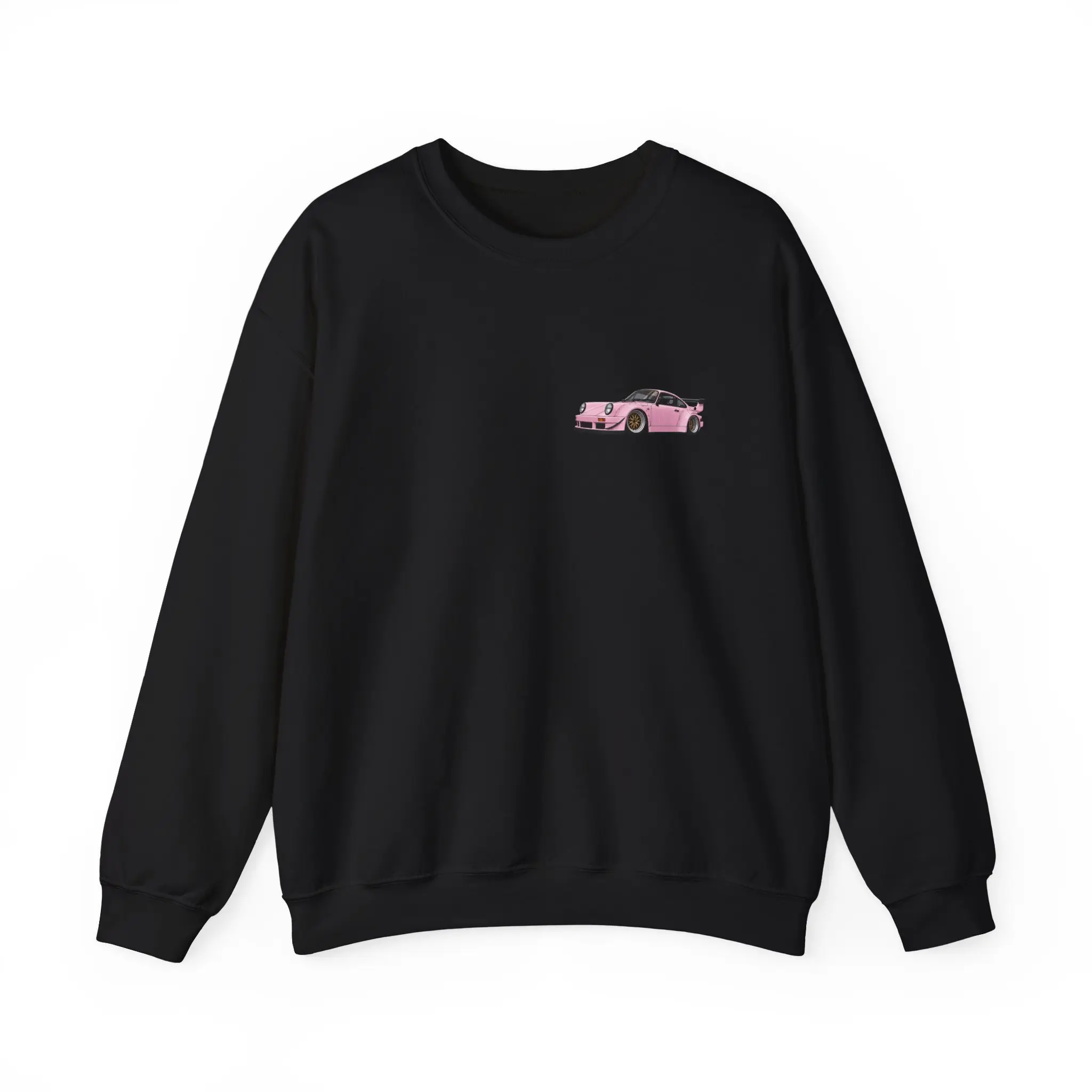 European Euphoria Porsche Graphic Crewneck Sweatshirt - Black Classic Fabric Menswear Unisex Hoodie Layer