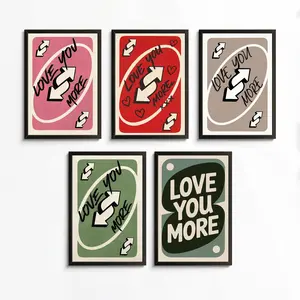 Love You More Reverse Card Poster Print, Romantic Wall Art, Funny Gift For Couple, Valentine's Day Bedroom Decor