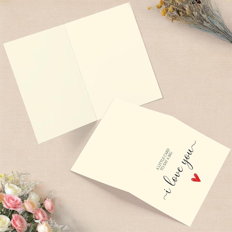 Cheerin Romantic Valentines Day Card with Envelopes - Sweetest Day Cards for Him and Her - Anniversary Card for Husband Wife Fiance Boyfriend Girlfriend - Birthday Card Gift 5X7 Inch