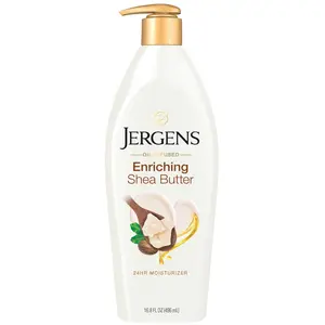 Jergens Shea Butter Body Lotion 16.8 oz Deep Conditioning Moisturizer for Dry to Very Dry Skin with 3X More Radiant Skin, Dermatologist Tested Lightweight Moisture