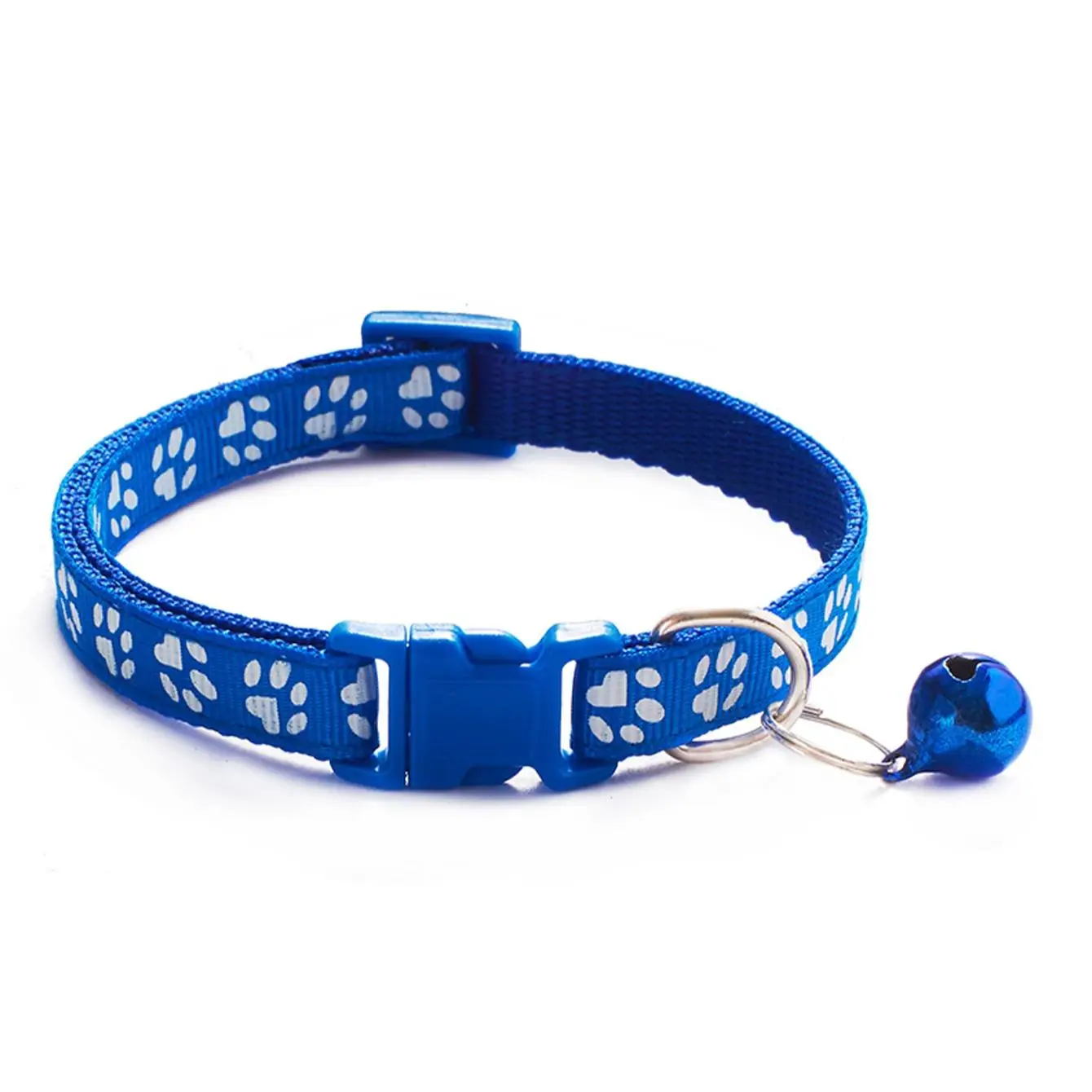 2pcs Paw Design Pet Collar with Bell, Adjustable Cat Collar with Safety Buckle, Cute Pet Paw Design Small Dogs Collars, Ringing Pet Collars for Small