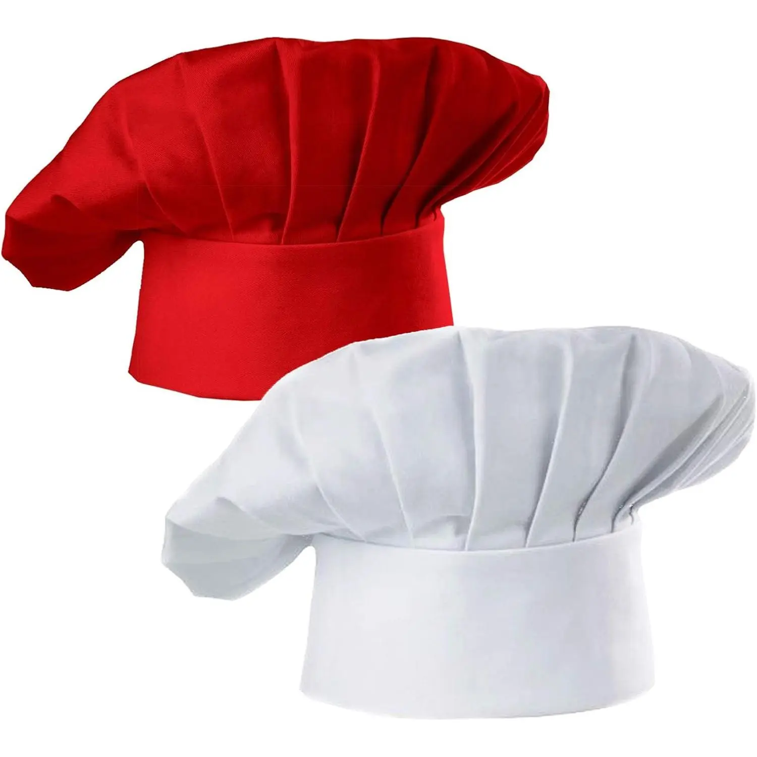 Chef Hat Set of 2 Pack Adult Adjustable Elastic Baker Kitchen Cooking Chef Cap