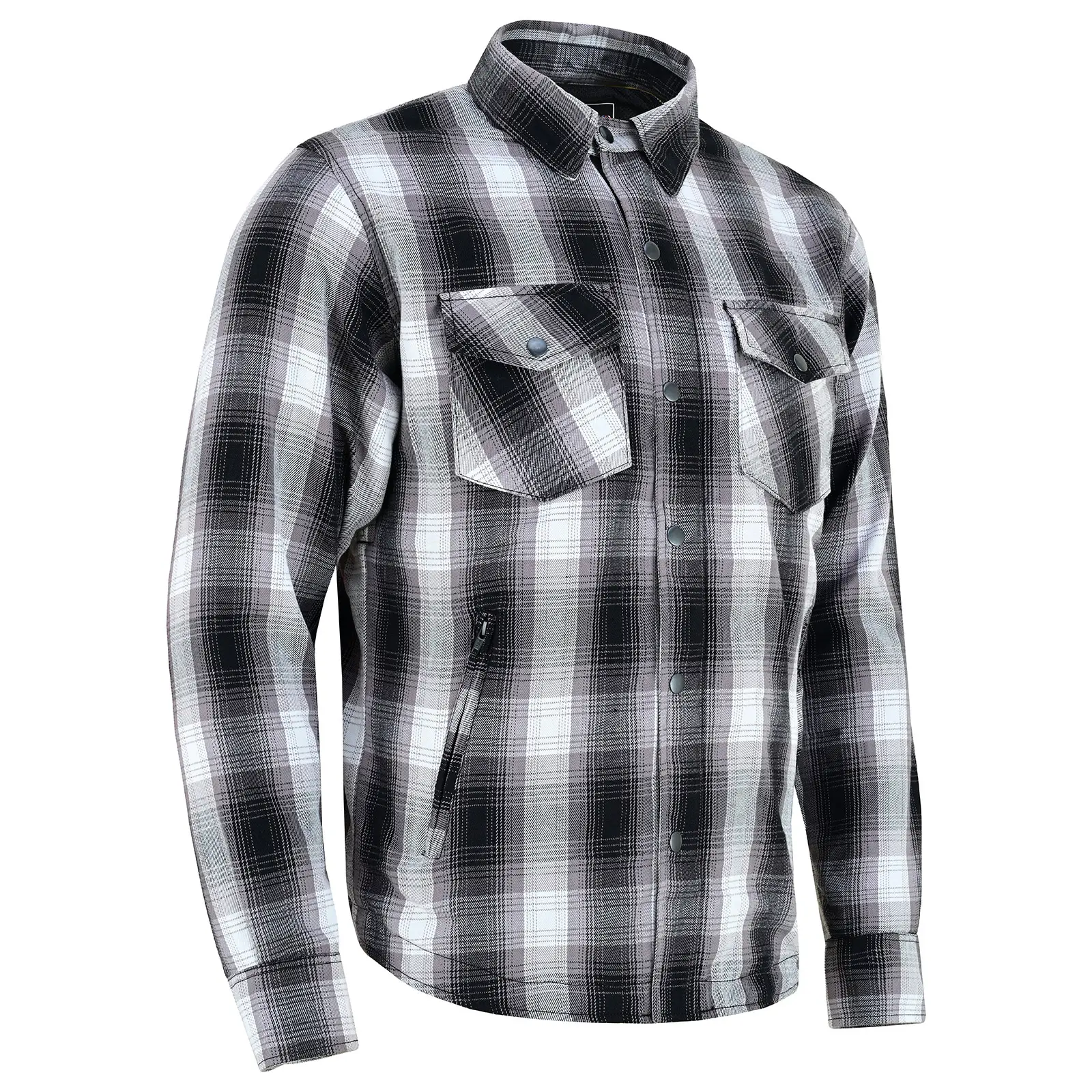 Vance Leathers Inc Men's Timberwolf Armored Flannel Motorcycle Shirt with Underarm Ventilation CE Approved Armor Reinforced with Aramid Fiber
