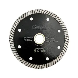 SHDIATOOL 4",4.5",5" Super Thin Diamond Turbo Blade for Cutting Porcelain Ceramic Tile Granite Marble, 7/8" Arbor