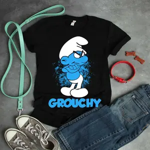 Grouchy Smurf T-Shirt Cotton Fashion