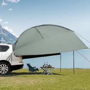 VEVOR Vehicle Awning, Large 10'x 7' Shade Coverage Car Side Awning, PU2000mm UV50+ Car Awning with Extended Side Canopies and Portable Storage Bag, Suitable for Truck, SUV, Van, Campers