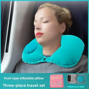 Inflatable Travel Pillow, Neck Pillow for Travel, Inflatable Neck Pillow for Travel, Plane Pillow, Blow Up Pillow, Airplane Pillow for Neck, Waist, Back and Camping Cushion (Green)