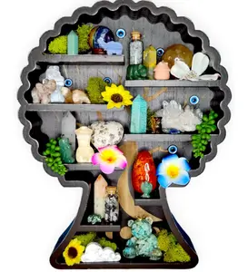 Moon Phases Shelf Tree Display Shelf for Crystals, Keepsakes, Essential Oils