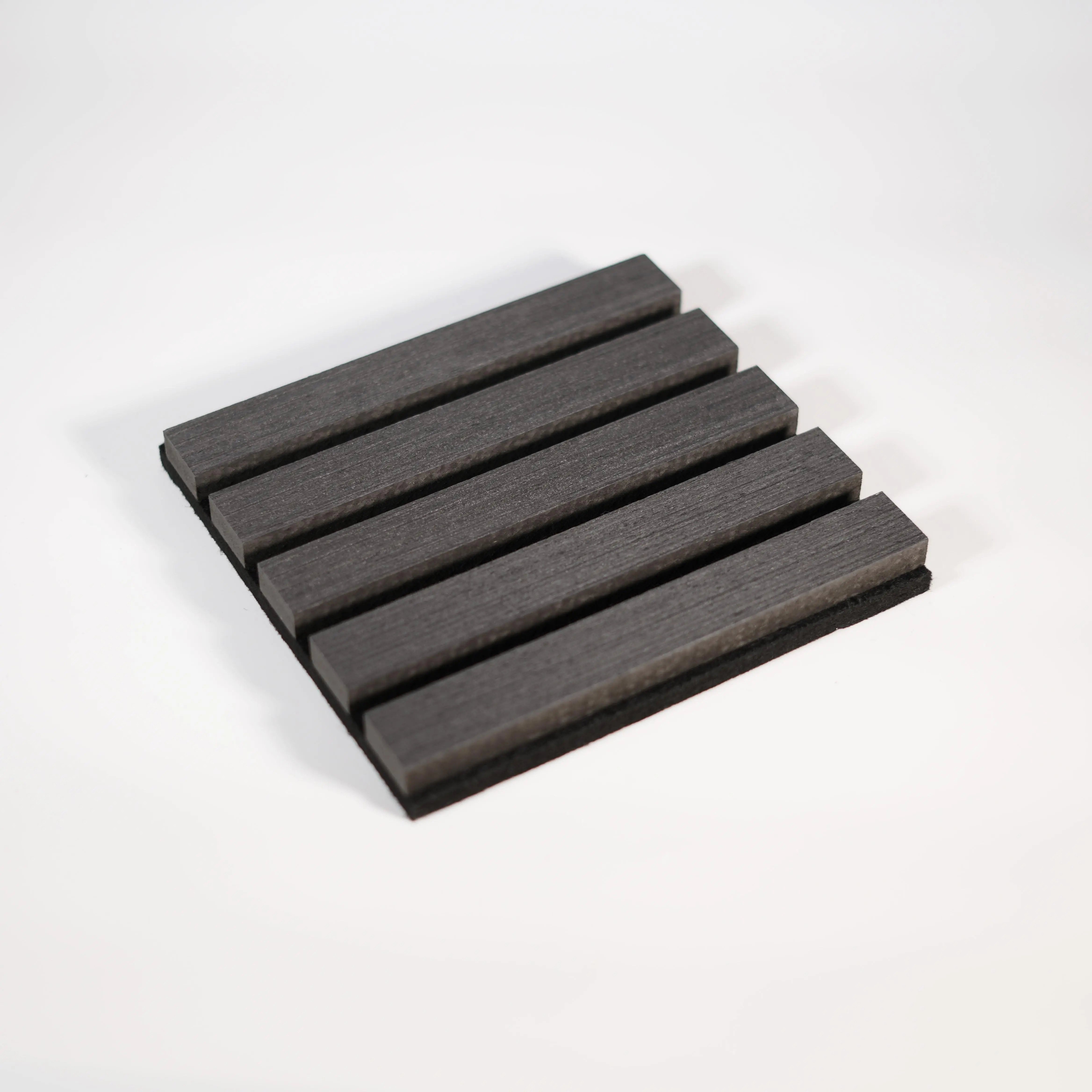 Black Acoustic Slat Wood Wall Panels – 100% Real Oak Finish WOODPANELWAL USA