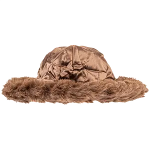 Brown Matzah Shtreimel Hat - Faux Fur Hasidic Style Hat with Velvet Kippah For Purim, Halloween, Theme Party ,Theater & Role Play - Costume Dress Accessory