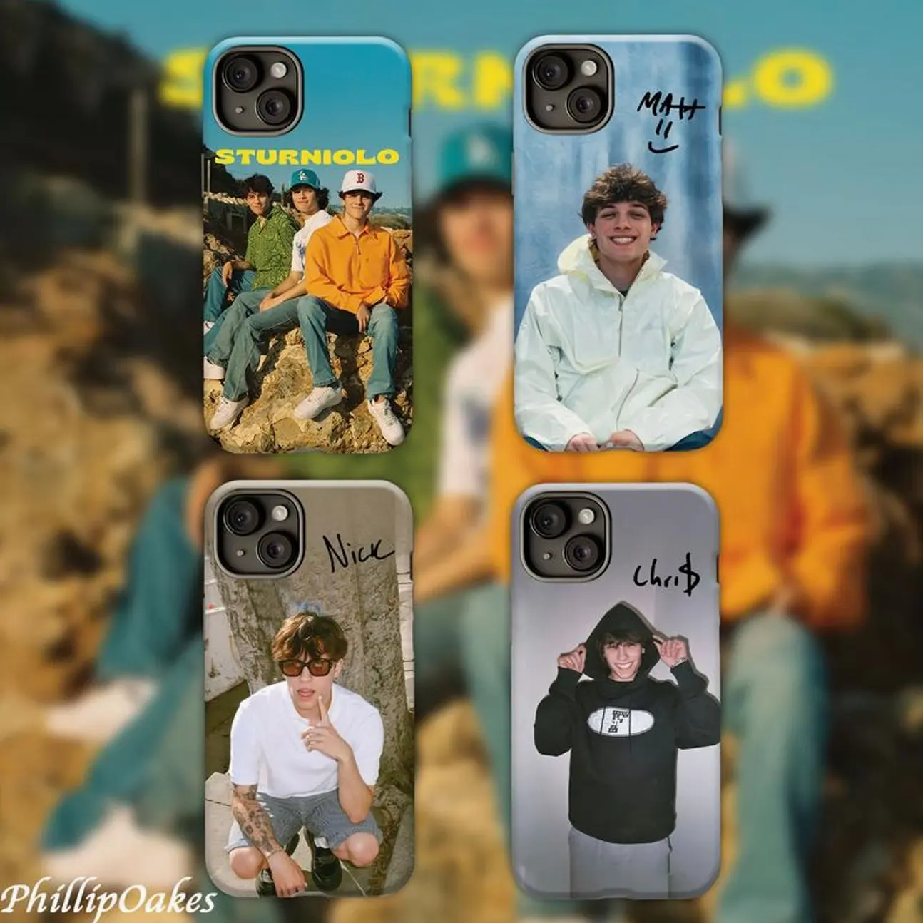 Sturniolo Triplets Phone Case, Nick Chris Matt Signature Phone Case