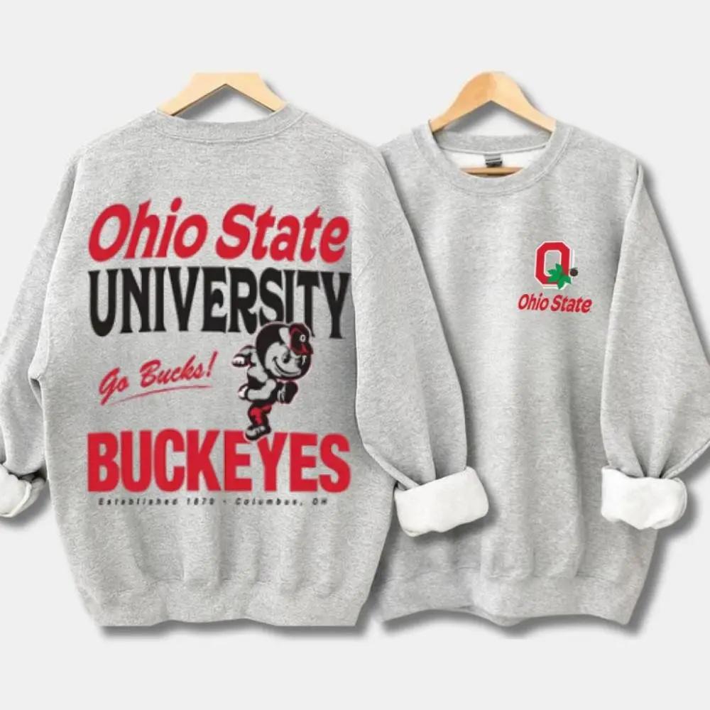 Classic Ohio Hoodie Sweatshirt – Vintage College Crewneck Pullover – University of Ohio Shirt – Ohio Football Gear