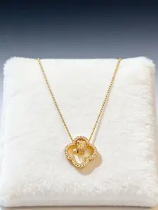 French Luxury Clover Waist Necklace, Clover Necklaces, Full Diamond Inlay Collar Chain, Chain Link Necklace, Versatile High-End Jewelry for Commute and Dates