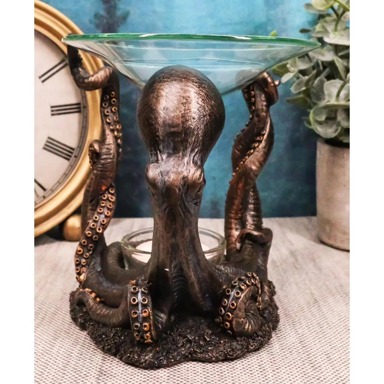 Ebros Nautical Ocean Marine Octopus Oil Warmer Or Wax Tart Burner Candle Holder Statue