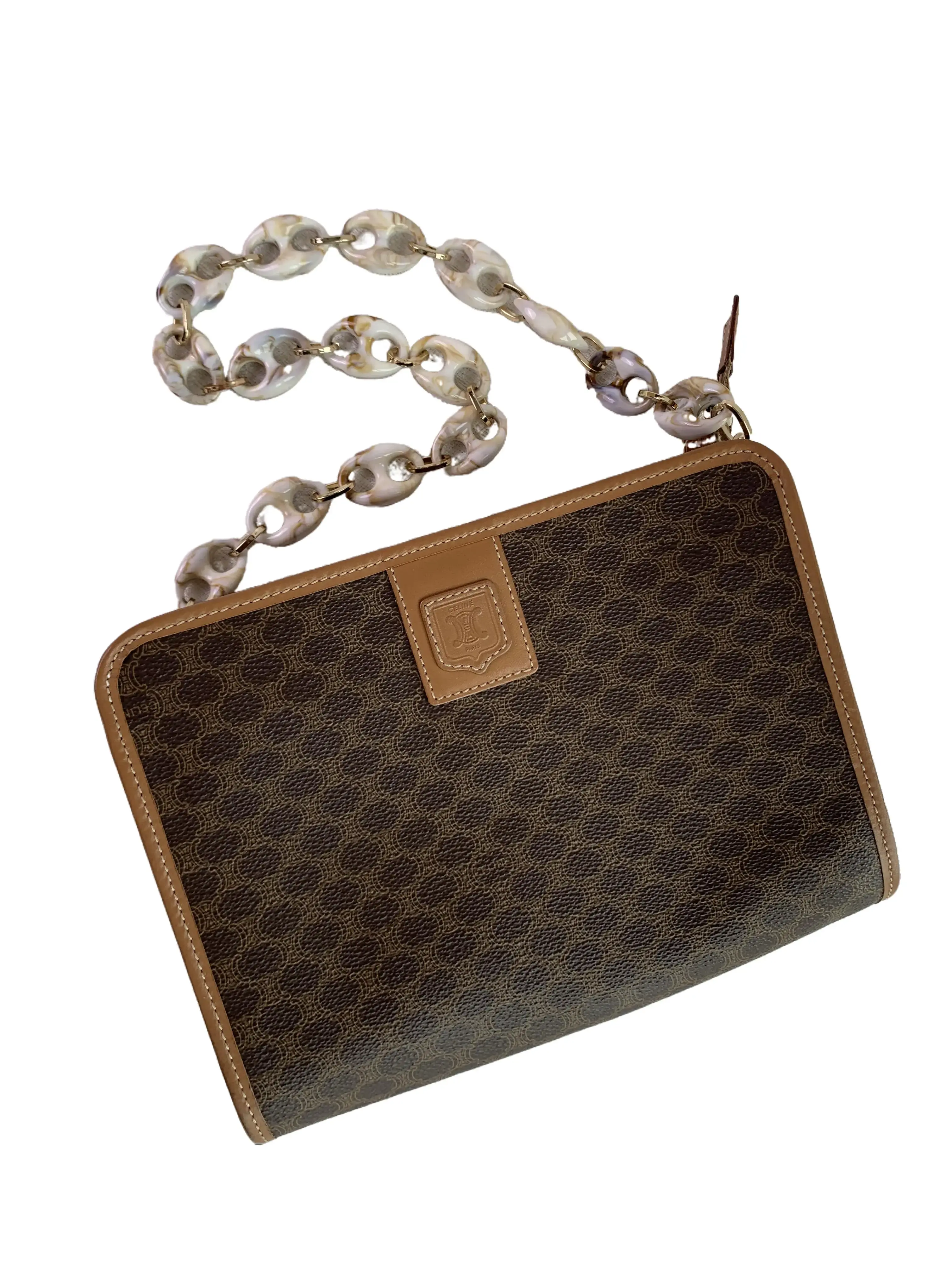 Pre-owned Celine Vintage Monogram Chain Shoulder Bag/kh07122007/2007