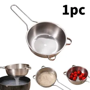 Stainless Steel Filter Mesh, Multi-Functional Rice Washer Bowl, Home Kitchen Washing Basin, Fine Hole Strainer Spoon, Strainer Utensils, Fruit Basket