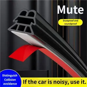 Car Door Seal Strip Universal Self Adhesive Automotive Weather Stripping Door Seal, Double Layer 5-Hole Car Door Soundproofing Strip, Rubber Seal Strip for Car Truck Door Window  noise reduction