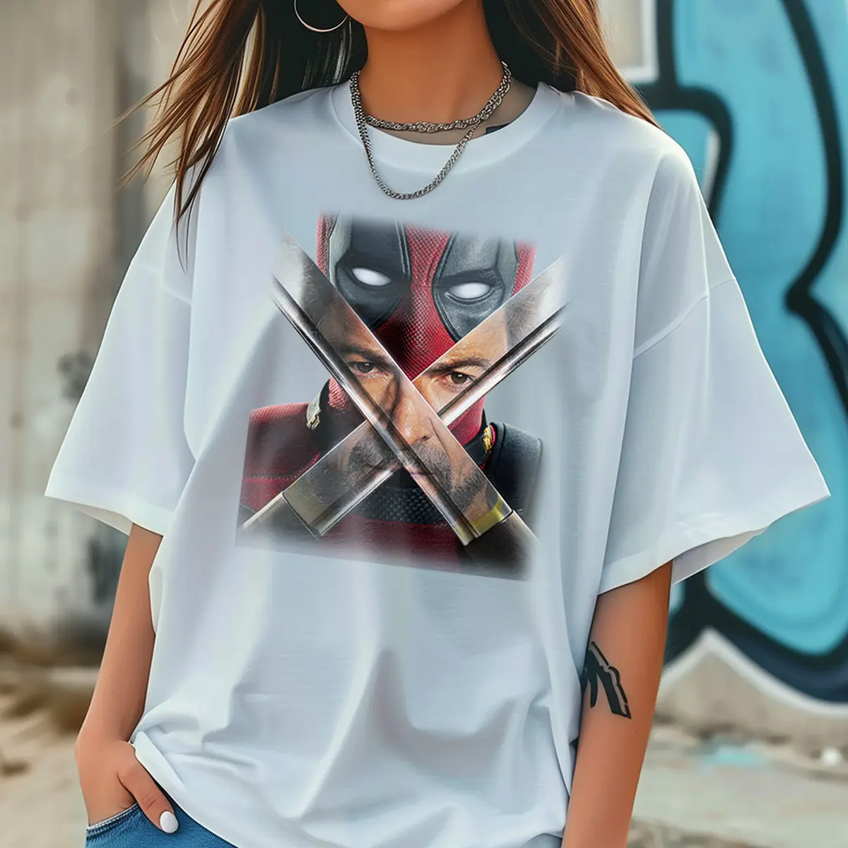 Deadpole and Wulverine Graphic Shirt For Fan Comic
