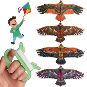 Flat Eagle Professional Hawk Flying Kite Scarer with 30 Meter Kite Line Children  Bird Kites Windsock Outdoor Toys Garden Cloth Toys for Kids Gift